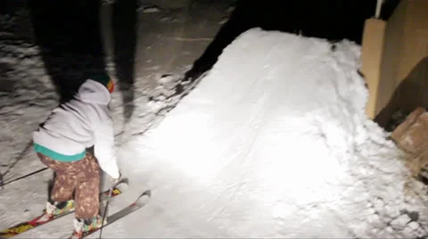 Hardcore Ski Crash Video stock 26661566