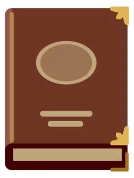 Hardcover book flat icon. Encyclopedia symbol. Dictionary sign Stock Illustration