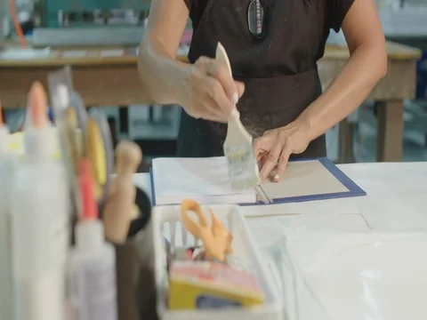 Hardcover Book Manufacturing Glue Binding Cover Medium Stock Footage 80208691