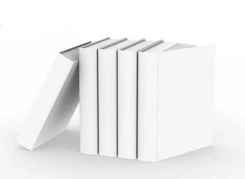 Hardcover book mockup , 3d rendering Stock Illustration