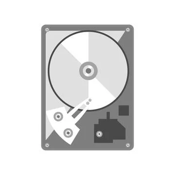 Harddisk hardware computer Stock Illustration