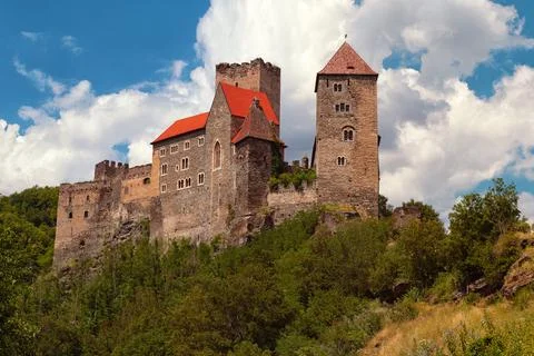 Hardegg, Austria - 07 13 2018: castle Burg Hardegg Stock Photos