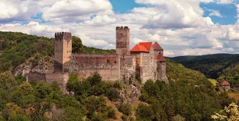 Hardegg, Austria - 07 13 2018: Burg Hardegg - a castle Stock Photos