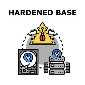 Hardened base data infrastructure protection concept Stock Illustration