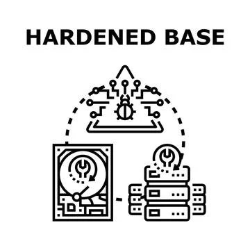 Hardened base data infrastructure protection concept Stock Illustration