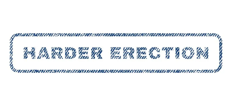 Harder Erection Textile Stamp Stock Illustration