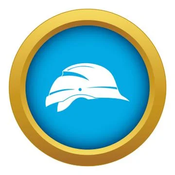 Hardhat icon blue vector isolated Stock Illustration