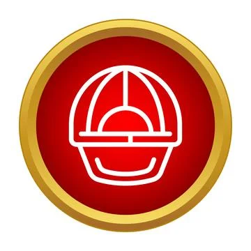 Hardhat icon for construction safety and protection Stock Illustration