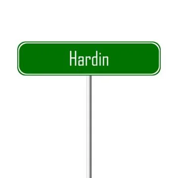 Hardin Town sign - place-name sign Stock Illustration
