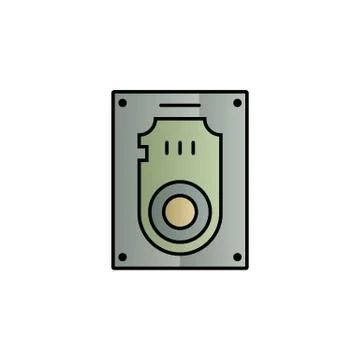 Hardisk iconcolor gradient vector icon Stock Illustration