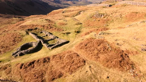 Hardknott Pass Ruin Video stock 171755863