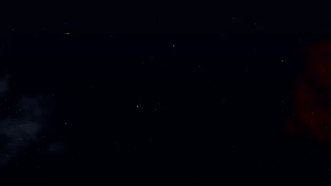 Hardly visible space object on background of starry sky Stock Footage 145185158