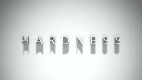 Hardness 3D title animation with shadows on a white background 스톡 동영상 296516521