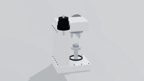 Hardness tester materials 3d loop white background 3D animation seamless loop 스톡 동영상 341849684