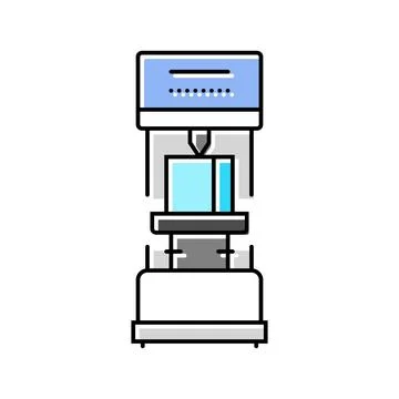 Hardness testing materials engineering color icon vector illustration イラスト素材