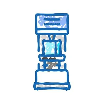 Hardness testing materials engineering icon doodle illustration Stock Illustration