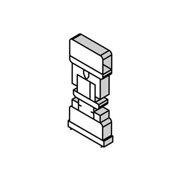 Hardness testing materials engineering isometric icon vector illustration イラスト素材