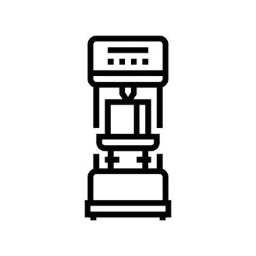 Hardness testing materials engineering line icon vector illustration イラスト素材