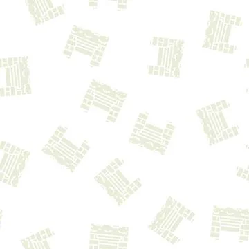 Hardscapes fence glyph seamless pattern Stock Illustration
