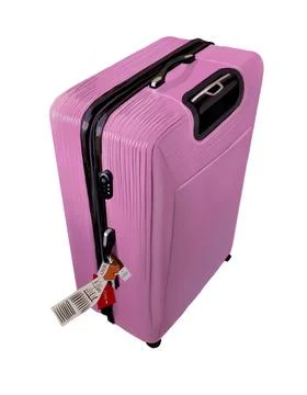 Hardside pink suitcase Stock Illustration