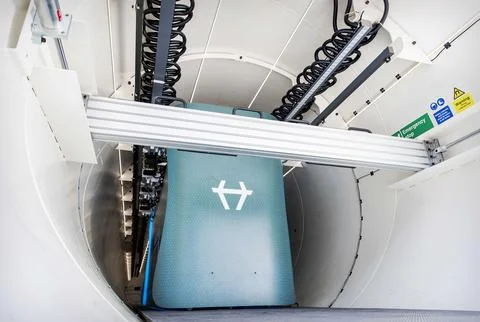 Hardt Hyperloop test facility in Delft, Netherlands - 27 Jun 2019 스톡 사진