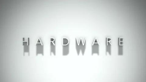Hardware 3D title animation with shadows on a white background Stock Footage 297388995