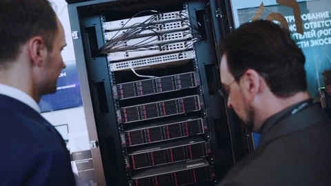 Hardware and software complex of hyper convergent system Stock Footage 196950498