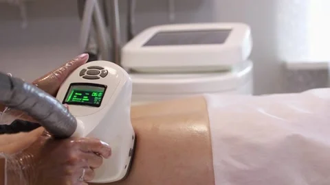 Hardware anti-cellulite massage. RF lifting procedure. Stock Footage 155984871