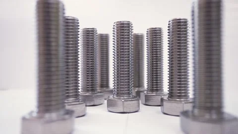 Hardware bolt close up. Zoom effect. Stock Footage 134009333