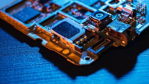 Hardware component background 스톡 사진