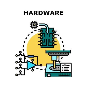 Hardware concept representing electronics development and engineering Stock Illustration