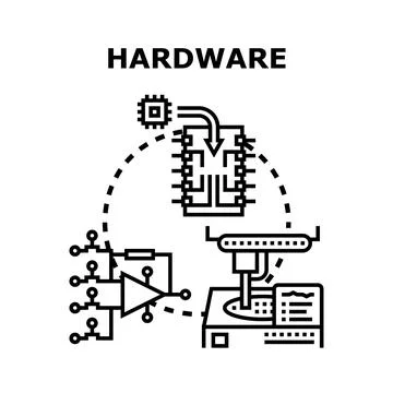 Hardware concept representing electronics development and engineering 스톡 일러스트