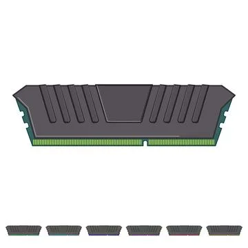 Hardware desktop memory cartoon vector graphic イラスト素材