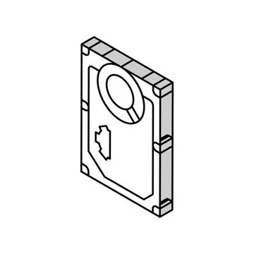 Hardware diagnosis repair computer isometric icon vector illustration Stockillustratie