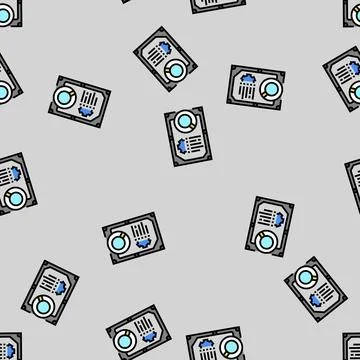 Hardware diagnosis repair computer vector seamless pattern イラスト素材