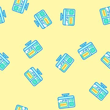 Hardware diagnosis repair computer vector seamless pattern Stock Illustration