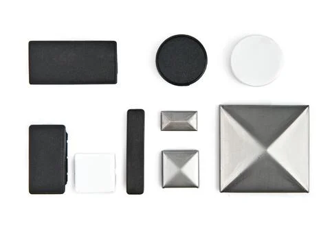 Hardware elements over isolated white background Fotos Stock