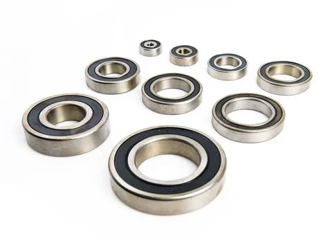 Hardware elements over isolated white background Fotos Stock