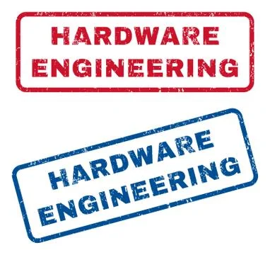 Hardware Engineering Rubber Stamps Stock Illustration
