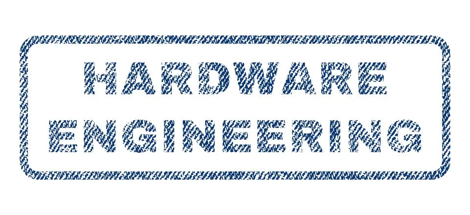 Hardware Engineering Textile Stamp Stock Illustration