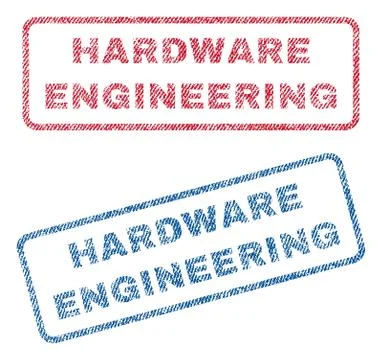 Hardware Engineering Textile Stamps Stock Illustration