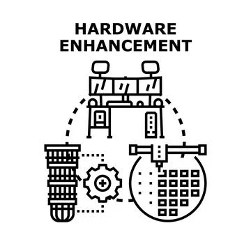 Hardware enhancement concept for improving technology performance イラスト素材