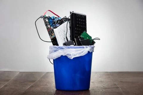 Hardware Equipment In Dustbin 写真素材