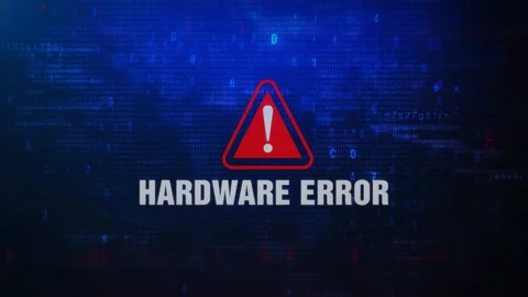 Hardware Error Alert Warning Error Message Blinking on Screen . Stock Footage 98446560