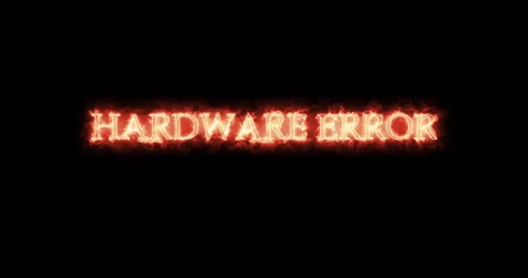 Hardware Error written with fire. Loop Stock Footage 153310531