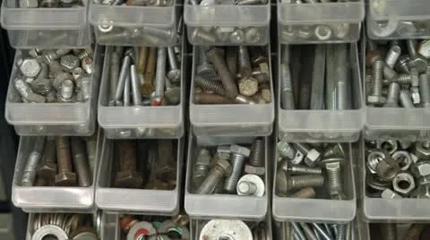 Hardware Fasteners Stock Footage 15883711