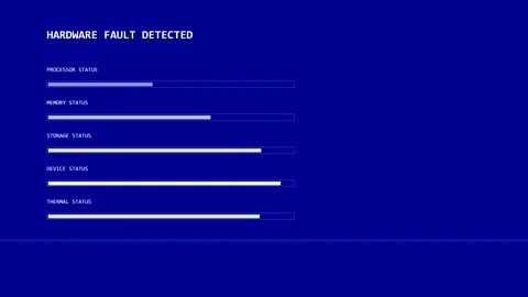 Hardware fault detected interface screen animation Stock Footage 347134314