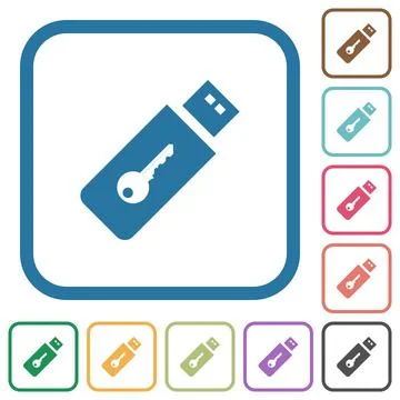 Hardware key simple icons Illustration