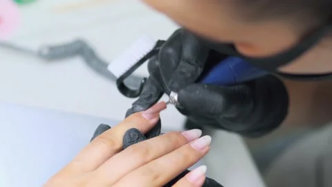Hardware manicure closeup Stock-Footage 131043349