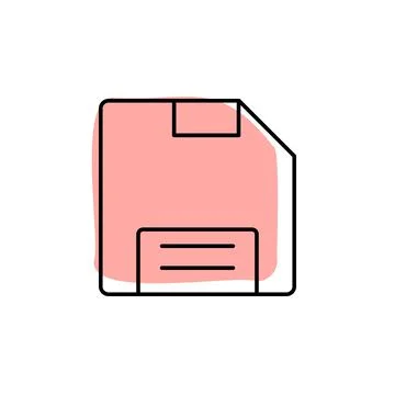 Hardware, micro card with color shadow vector icon in hardware set Stock Illustration